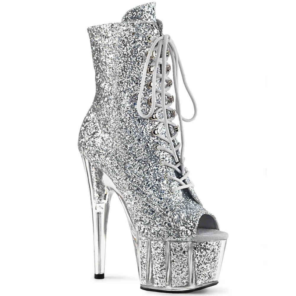 Pleaser - ADORE1021G Bottes de plateforme, Pole dance chaussures - Chaussures de pole dance - Couleur argent Product image